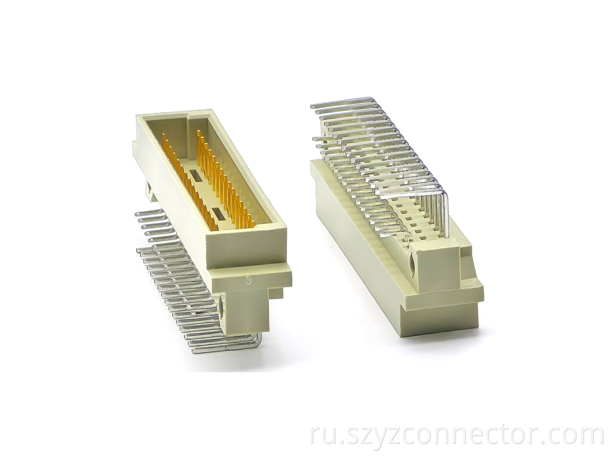 DIN 41612 Разъем Двойной ряд Прямой угол. Мужчина 2*16p Din 41612 Connector Dual Row Right Angle Male 2*16P